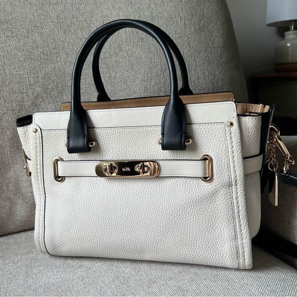 COACH Swagger 27 Colorblock in Gold Chalk Multi - Picture 12 of 15